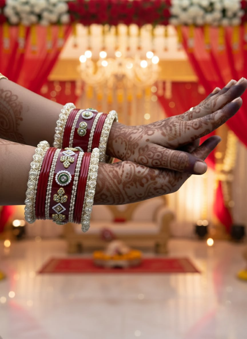 KumKum Pearl Royale Punjabi Bridal Chuda Set