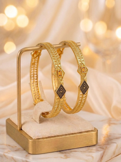 Royal Ruby Gold Bangles