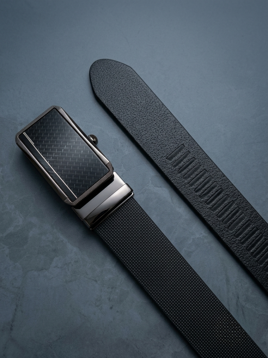 Auto-Lock Genuine Leather Belt - No Hole Ratchet Design