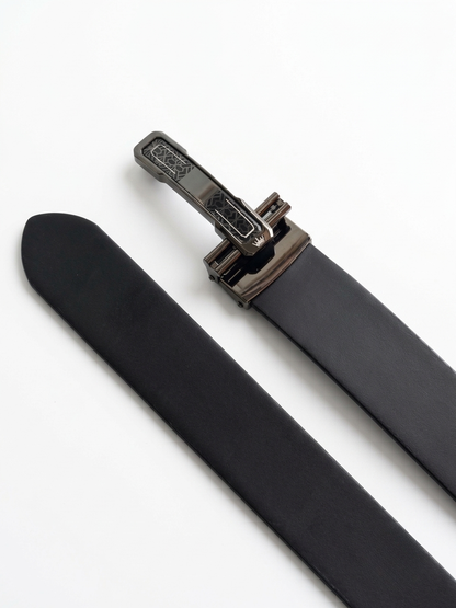 Premium Steel Buckle Genuine Leather Belt - Durable Formal &amp; Casual Wear