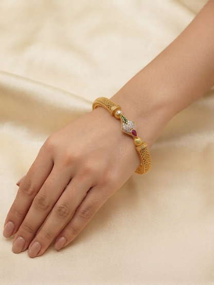 Royal Ruby-Designed Gold Bangles