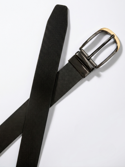 Premium Black  Belt for Men |, Easy Fit & Double-Side Flip Buckle