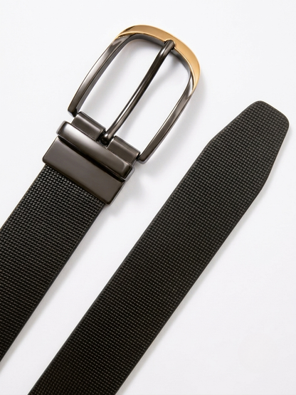 Premium Black  Belt for Men |, Easy Fit & Double-Side Flip Buckle