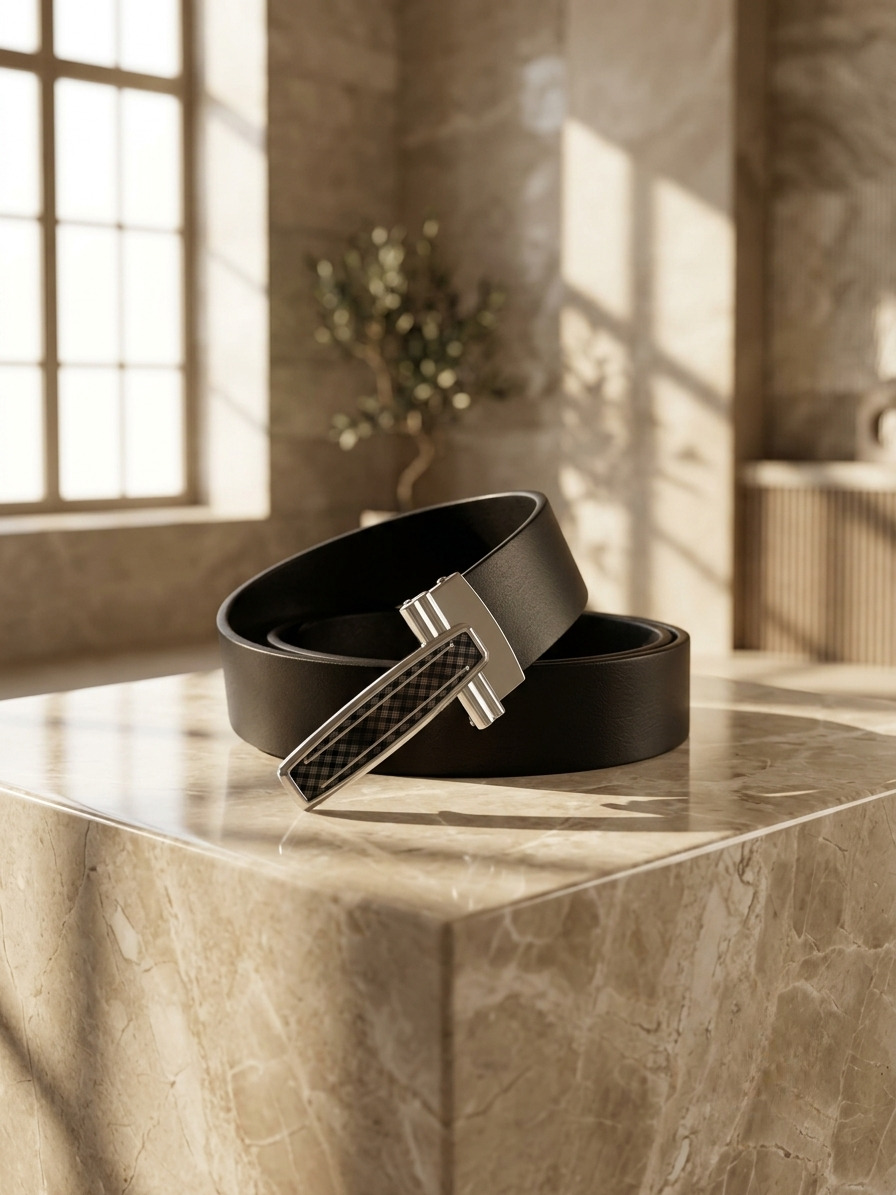 Heritage Steel Buckle Genuine Leather Belt - Long Lasting Daily Belt