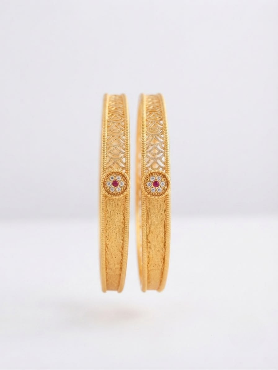 Royal Elegance Gold Bangle Set