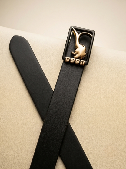 Auto-Lock Genuine Leather Belt - full length view