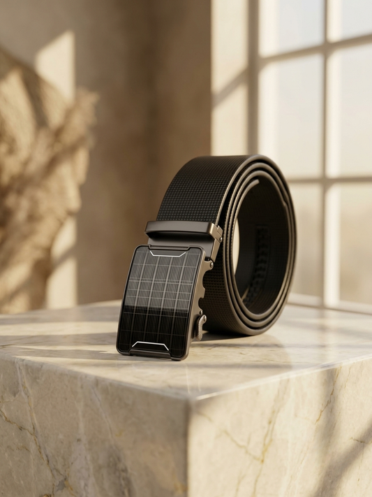 Classic Auto-Lock Genuine Leather Belt - No Hole Ratchet Buckle