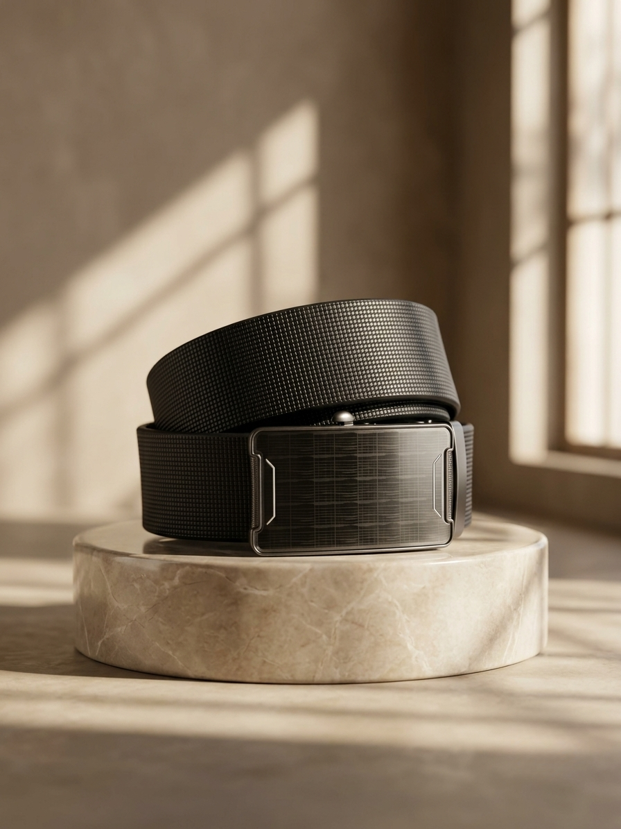 Classic Auto-Lock Genuine Leather Belt - No Hole Ratchet Buckle