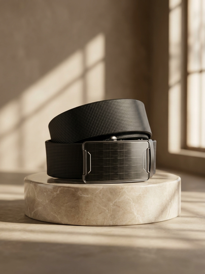 Classic Auto-Lock Genuine Leather Belt - No Hole Ratchet Buckle