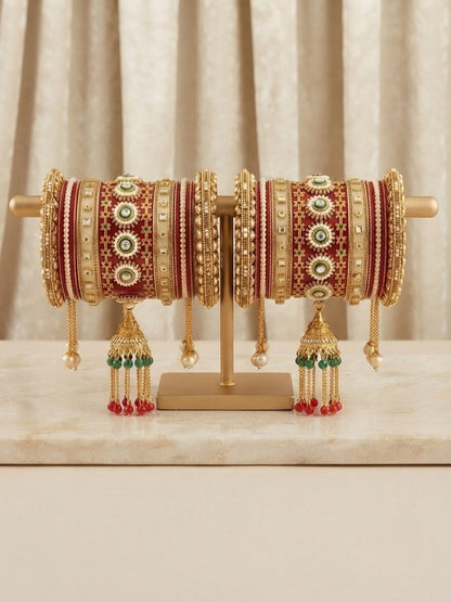 Royal Red Punjabi Bridal Chura Set