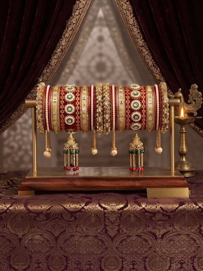 Royal Red Punjabi Bridal Chura Set